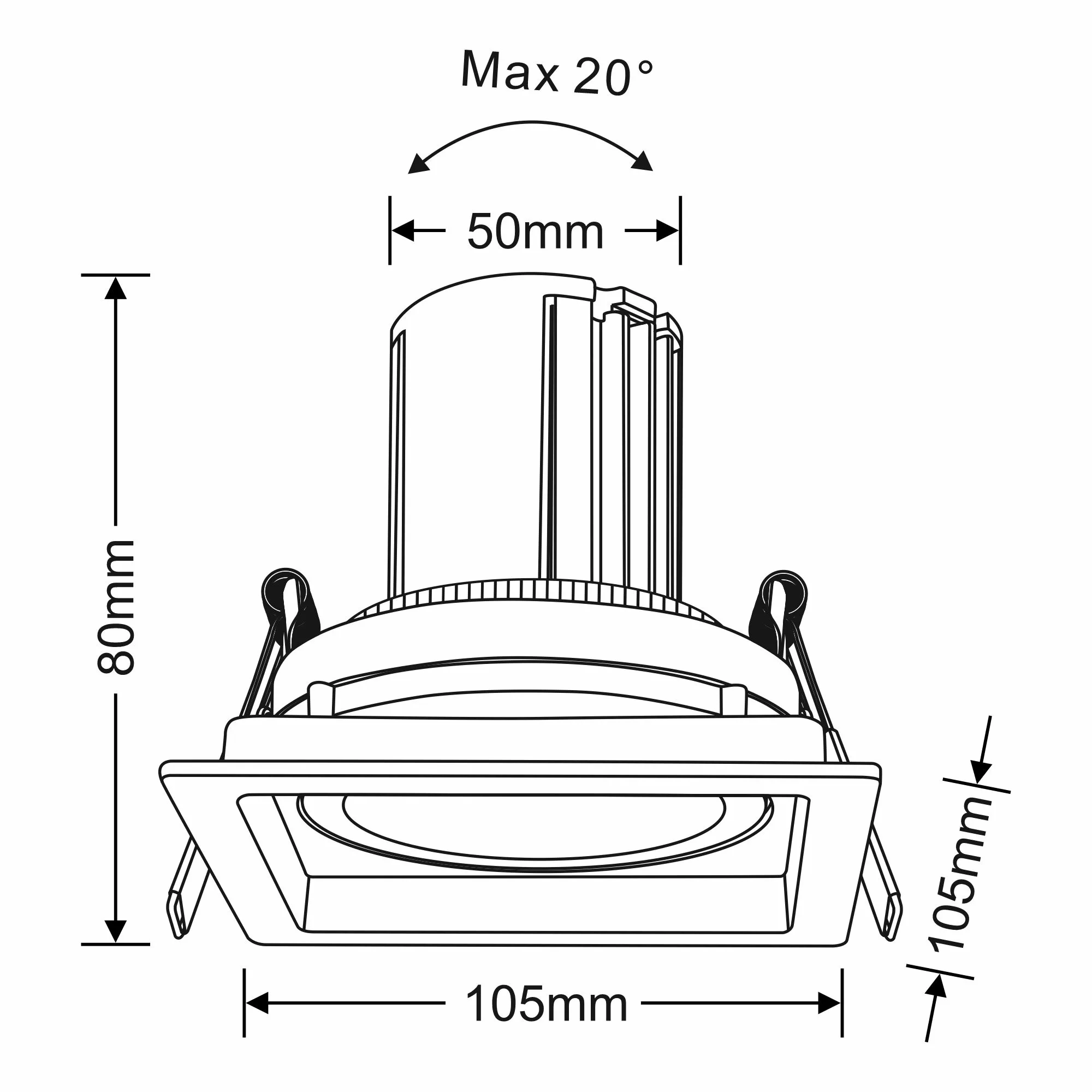 Bezz 9 Adjustable LED Engine,  spot light Powered by Tridonic LED Engine,250mA  9W 4000K 890lm 24° CRI>90, Matt white finish, IP20. DM201977  Dlux Bezz 9